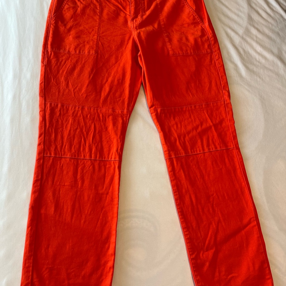 CAbi Orange Boot Cut Painter Pants
